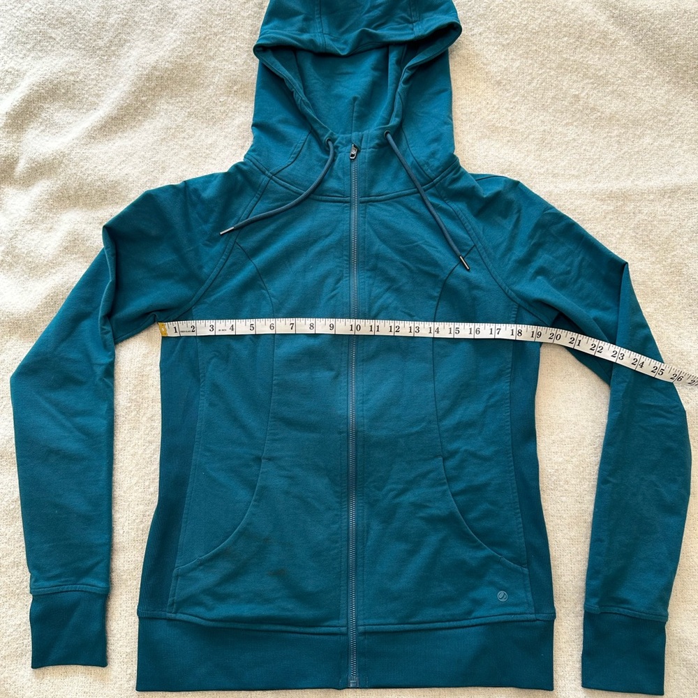 CRZ YOGA Teal Zip-Up Hoodie - Picture 6 of 7